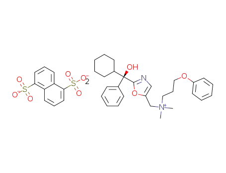 [2-((R)-cyclohexyl-hydroxy-phenyl-methyl)-oxazol-5-ylmethyl]-dimethyl-(3-phenoxy-propyl)-ammonium hemi-naphthalene-1,5-disulfonate