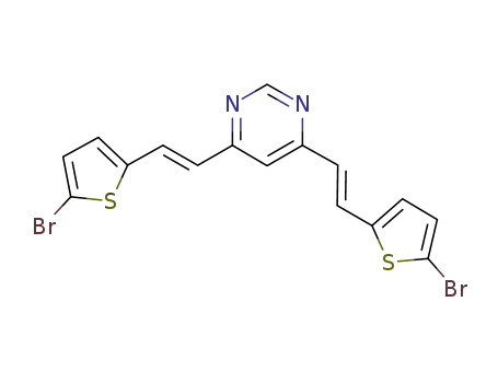 (E,E)-4,6-bis[2-(5-bromothiophen-2-yl)vinyl]pyrimidine