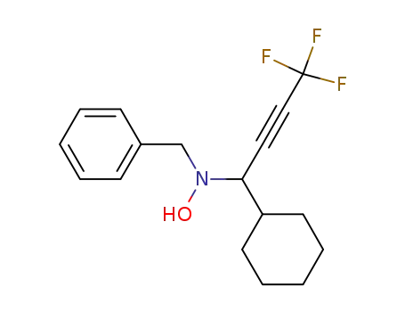 N-benzyl-N-(1-cyclohexyl-4,4,4-trifluorobut-2-ynyl)hydroxylamine