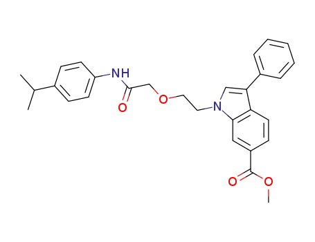 methyl 1-{2-[(2-{[4-(1-methylethyl)phenyl]amino}-2-oxoethyl)oxy]ethyl}-3-phenyl-1H-indole-6-carboxylate