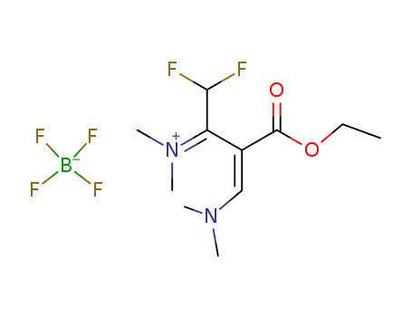 N-[(2E)-1-(difluoromethyl)-3-(dimethylamino)-2-(ethoxycarbonyl)prop-2-en-1-ylidene]-N-methylmethanaminium tetrafluoroborate