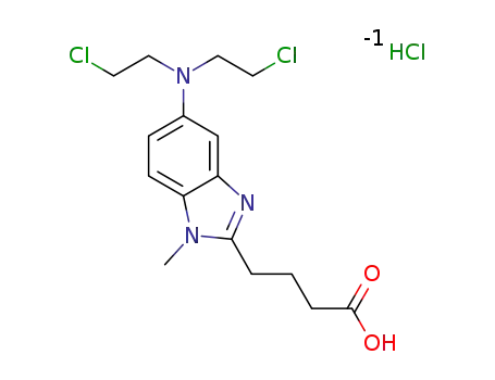 4-{5-[bis(2-chloro-ethyl)amino]-1-methyl-2-benzimidazolyl}butyric acid hydrochloride