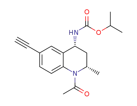 1-methylethyl [(2S,4R)-1-acetyl-6-ethynyl-2-methyl-1,2,3,4-tetrahydro-4-quinolinyl]carbamate