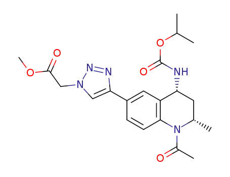 methyl {4-[(2S,4R)-1-acetyl-2-methyl-4-({[(1-methylethyl)oxy]carbonyl}amino)-1,2,3,4-tetrahydro-6-quinolinyl]-1H-1,2,3-triazol-1-yl}acetate