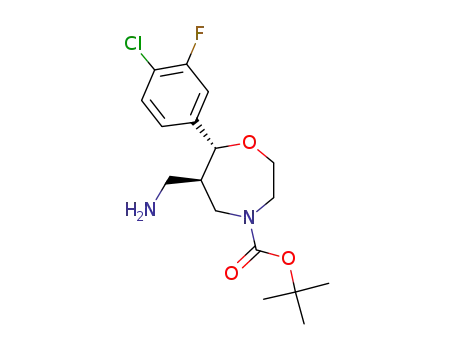 (6R,7R)-tert-butyl 6-(aminomethyl)-7-(4-chloro-3-fluorophenyl)-1,4-oxazepane-4-carboxylate