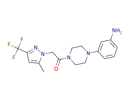 1-[4-(3-aminophenyl)piperazin-1-yl]-2-(5-methyl-3-trifluoromethylpyrazol-1-yl)ethanone