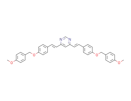 (E,E)-4,6-bis[4'-(4''-methoxybenzyloxy)styryl]pyrimidine