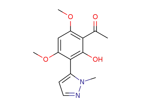 1-[2-hydroxy-4,6-dimethoxy-3-(2-methyl-2H-pyrazol-3-yl)-phenyl]ethanone