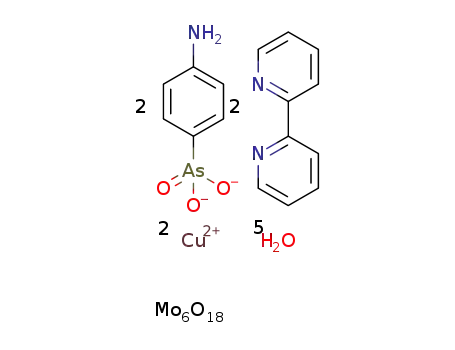 [{Cu(2,2'-bipyridine)(H2O)}2Mo6O18(O3AsC6H4NH2)2]·3H2O