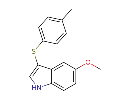 5-methoxy-3-[(4-methylphenyl)sulfanyl]-1H-indole