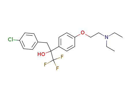 1-(4-Chlor-phenyl)-2-<4-(2-diethylamino-ethoxy)-phenyl>-3,3,3-trifluor-propan-2-ol