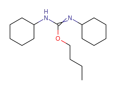 Molecular Structure of 6738-16-5 (Carbamimidic acid, N,N'-dicyclohexyl-, butyl ester)
