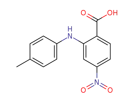 Molecular Structure of 26690-12-0 (Benzoic acid, 2-[(4-methylphenyl)amino]-4-nitro-)
