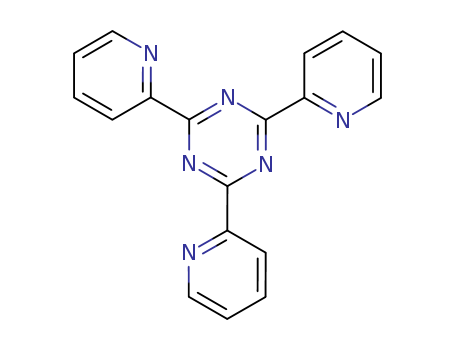 3682-35-7,TPTZ,s-Triazine,2,4,6-tri-2-pyridyl- (6CI,7CI,8CI);2,4,6-(2-Pyridyl)-s-triazine;2,4,6-Tri(2-pyridinyl)-1,3,5-triazine;2,4,6-Tri(2'-pyridyl)-s-triazine;2,4,6-Tri-2-pyridyl-1,3,5-triazine;2,4,6-Tri-2-pyridyl-s-triazine;2,4,6-Tri-a-pyridyl-1,3,5-triazine;2,4,6-Tripyridyl-1,3,5-triazine;2,4,6-Tripyridyl-s-triazine;2,4,6-Tris(2-pyridyl)-1,3,5-triazine;2,4,6-Tris(2-pyridyl)-s-triazine;2,4,6-Tris(2'-pyridyl)-1,3,5-triazine;NSC 112125;TPTZ;TPTZ (iron reagent);Tri(2-pyridinyl)-s-triazine;Tri-2-pyridyl-s-triazine;