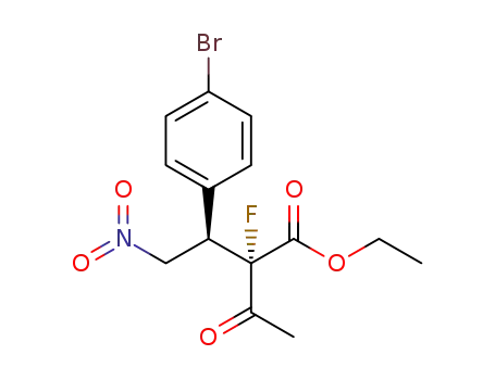(2S,3R)-ethyl 2-acetyl-3-(4-bromophenyl)-2-fluoro-4-nitrobutanoate