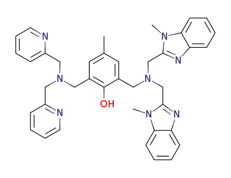 2-(N,N-bis((pyridin-2-yl)methyl)aminomethyl)-6-(N,N-bis((1-methylbenzimidazol-2-yl)methyl)aminomethyl)-4-methylphenol