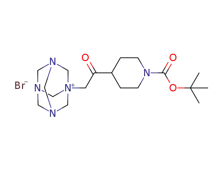 1-[2-(1-tert-butoxycarbonyl-piperidin-4-yl)-2-oxo-ethyl]-3,5,7-triaza-1-azonia-tricyclo[3.3.1.13,7]decane bromide