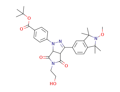 tert-butyl 4-(5-(2-hydroxyethyl)-3-(2-methoxy-1,1,3,3-tetramethylisoindolin-5-yl)-4,6-dioxo-4,5,6,6a-tetrahydropyrrolo[3,4-c]-pyrazol-1(3aH)-yl)benzoate