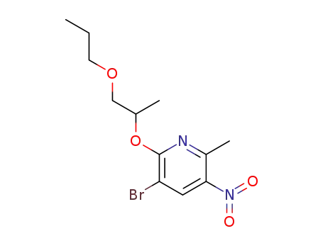5-bromo-2-methyl-6-(1-methyl-2-propoxy-ethoxy)-3-nitro-pyridine