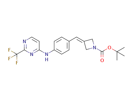 tert-butyl 3-[[4-[[2-(trifluoromethyl)pyrimidin-4-yl]amino]phenyl]methylene]azetidine-1-carboxylate
