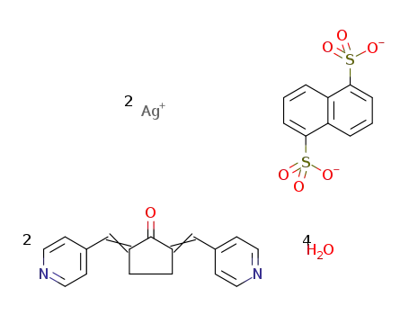 {[Ag2(2,5-bispyridine-4-ylmethylenecyclopentanone)2(naphthalene disulfonate)]*4H2O}n