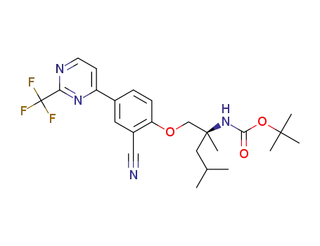 (S)-tert-butyl (1-(2-cyano-4-(2-(trifluoromethyl)pyrimidin-4-yl)phenoxy)-2,4-dimethylpentan-2-yl) carbamate