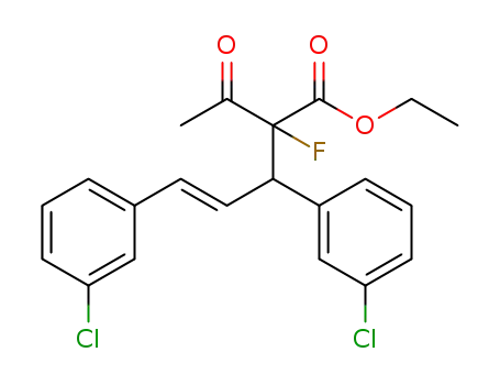 (E)-3,5-bis(3-chlorophenyl)-2-acetyl-2-fluoro-4-pentenoate ethyl ester