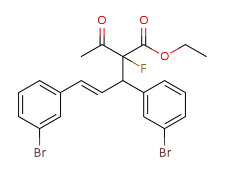 (E)-3,5-bis(3-bromophenyl)-2-acetyl-2-fluoro-4-pentenoate ethyl ester