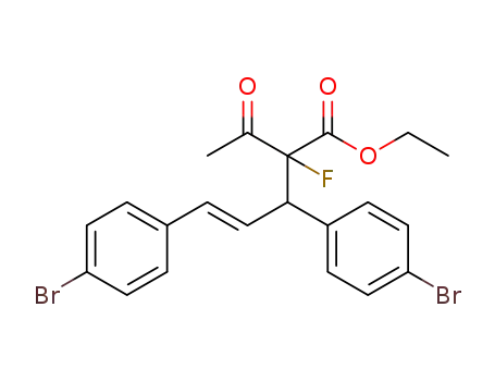 (E)-3,5-bis(4-bromophenyl)-2-acetyl-2-fluoro-4-pentenoate ethyl ester