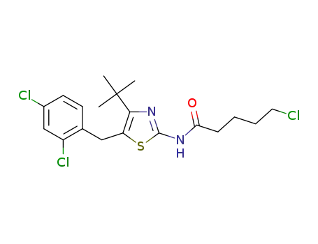 N-(4-tert-butyl-5-(2,4-dichlorobenzyl)thiazol-2-yl)-5-chloropentanamide