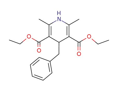 Molecular Structure of 1539-57-7 (1,4-Dihydro-2,6-dimethyl-4-benzylpyridine-3,5-dicarboxylic acid diethyl ester)