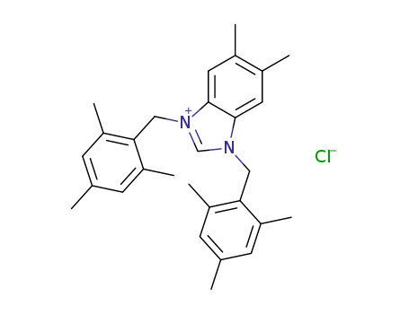 5,6-dimethyl-1,3-bis(2,4,6-trimethylbenzyl)-1H-benzo[d]imidazole-3-ium chloride