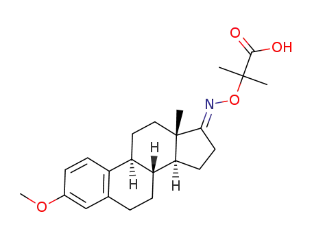 2-((((8R,9S,13S,14S,E)-3-methoxy-13-methyl-6,7,8,9,11,12,13,14,15,16-decahydro-17H-cyclopenta[a]phenanthren-17-ylidene)amino)oxy)-2-methylpropanoic acid