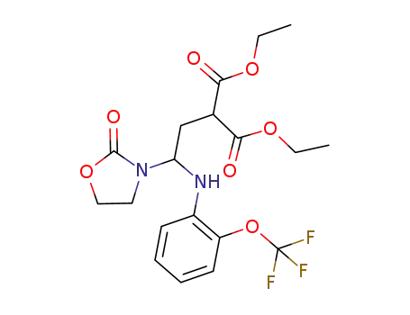 diethyl 2-(2-(2-oxooxazolidin-3-yl)-2-((2-trifluoromethoxyphenyl)amino)ethyl)malonate