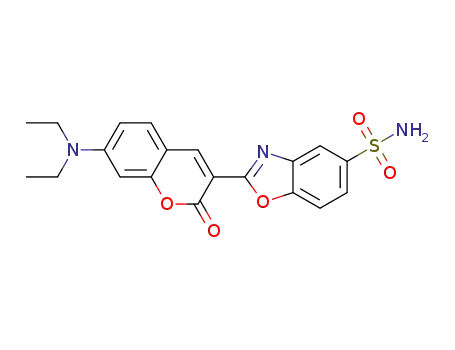 3-(5'-sulfonylamine-2'-benzoxazole)-7-diethylamino-2H-1-benzopyran-2-one