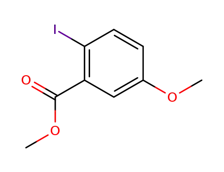 Molecular Structure of 857599-37-2 (Methyl 2-iodo-5-Methoxybenzoate)