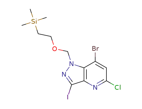 7-bromo-5-chloro-3-iodo-1-((2-(trimethylsilyl)ethoxy)methyl)-1H-pyrazolo[4,3-b]pyridine