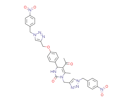 5-acetyl-4-{4-[(1-(4-nitrobenzyl)-1H-1,2,3-triazol-4-yl)methoxy]phenyl}-1-{[1-(4-nitrobenzyl)-1H-1,2,3-triazol-4-yl]methyl}-6-methyl-3,4-dihydropyrimidin-2(1H)-one