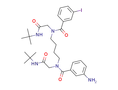 3-amino-N-(2-(tert-butylamino)-2-oxoethyl)-N-(4-(N-(2-(tertbutylamino)-2-oxoethyl)-3-iodobenzamido)butyl)benzamide