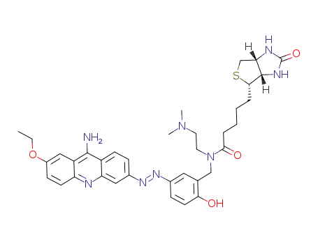 5-[(3aS,4S,6aR)-2-oxo-1,3,3a,4,6,6a-hexahydrothieno[3,4-d]imidazol-4-yl]-N-[[5-[(E)-(9-amino-7-ethoxyacridin-3-yl)azo]-2-hydroxyphenyl]methyl]-N-[2-(dimethylamino)ethyl]pentanamide