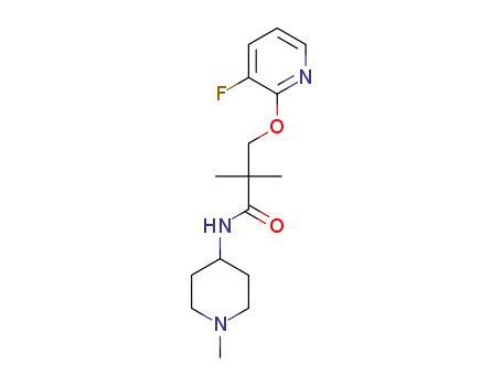 3-((3-fluoropyridin-2-yl)oxy)-2,2-dimethyl-N-(1-methylpiperidin-4-yl)propanamide