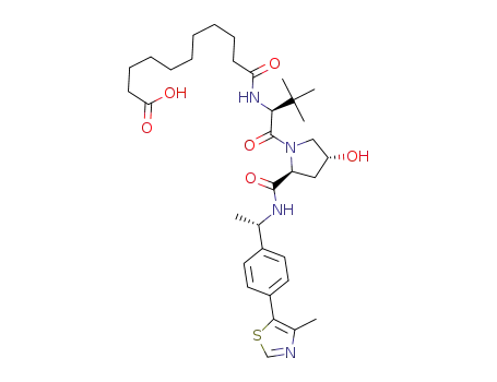 11-(((S)-1-((2S,4R)-4-hydroxy-2-(((S)-1-(4-(4-methylthiazol-5-yl)phenyl)ethyl)carbamoyl)pyrrolidin-1-yl)-3,3-dimethyl-1-oxobutan-2-yl)amino)-11-oxoundecanoic acid