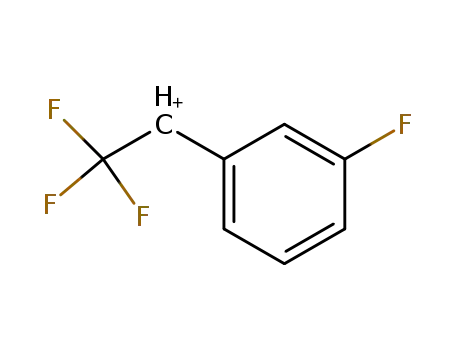 Molecular Structure of 128408-34-4 (Ethylium, 2,2,2-trifluoro-1-(3-fluorophenyl)-)