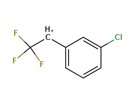 Molecular Structure of 128408-35-5 (Ethylium, 1-(3-chlorophenyl)-2,2,2-trifluoro-)