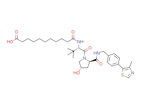 11-(((S)-1-((2R,4S)-4-hydroxy-2-((4-(4-methylthiazol-5-yl)benzyl)carbamoyl)pyrrolidin-1-yl)-3,3-dimethyl-1-oxobutan-2-yl)amino)-11-oxoundecanoic acid