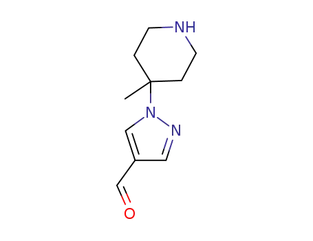 1-(4-methyl-4-piperidyl)pyrazole-4-carbaldehyde