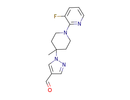 1-[1-(3-fluoro-2-pyridyl)-4-methyl-4-piperidyl]pyrazole-4-carbaldehyde
