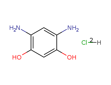 16523-31-2,4,6-Diaminoresorcinol dihydrochloride,1,3-Benzenediol,4,6-diamino-, dihydrochloride (9CI);Resorcinol, 4,6-diamino-, dihydrochloride(8CI);1,3-Diamino-4,6-dihydroxybenzene dihydrochloride;4,6-Diamino-1,3-benzenediol dihydrochloride;4,6-Diaminoresorcinol dihydrochloride;6-Dihydroxy-m-phenylenediamine dihydrochloride;