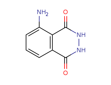 521-31-3,3-Aminophthalhydrazide,3-Aminophthalic acid hydrazide;3-Aminophthalic hydrazide;5-Amino-1,4-dihydroxyphthalazine;5-Amino-2,3-dihydro-1,4-phthalazinedione;Diogenes reagent;Luminol;NSC 5064;