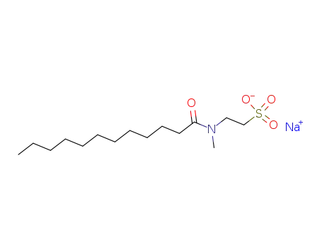 Molecular Structure of 4337-75-1 (sodium 2-[methyl(1-oxododecyl)amino]ethanesulphonate)